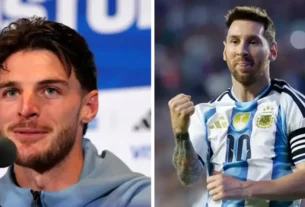 Declan Rice e krahason Harry Kane me Messin për peshën që kanë në Kupën e Botës